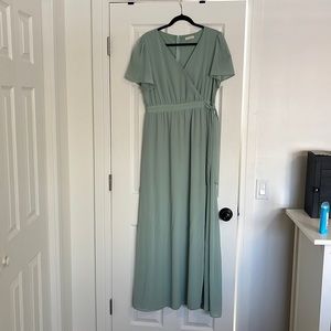 BOHME sage green maxi dress